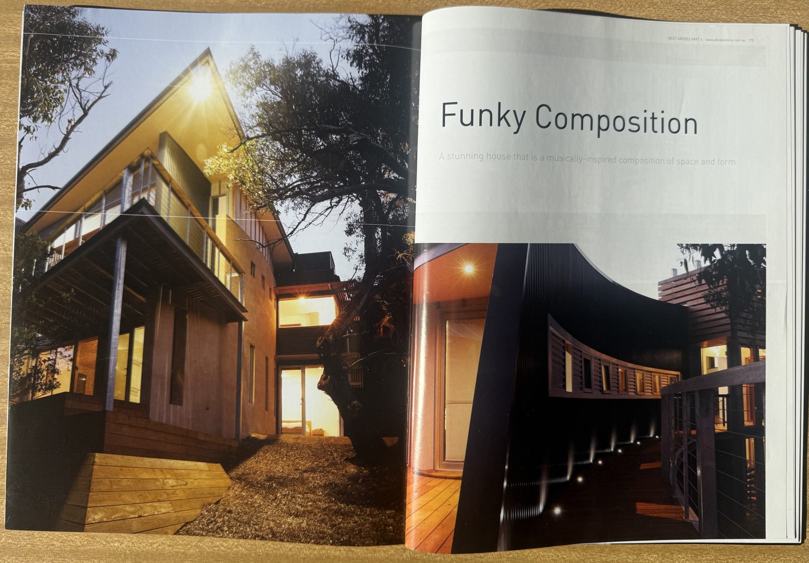Funky Composition — published feature spread